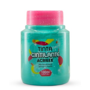 Tinta Cintilante 100ml - Turquesa 577 Acrilex