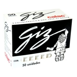 Giz Escolar Branco Plastificado c/50 Calac