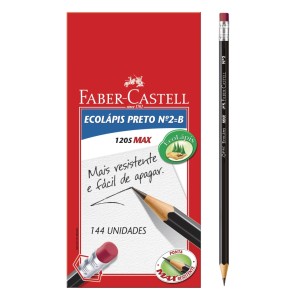 Lápis Preto N2 1205 Max com Borracha c/144 Faber Castell