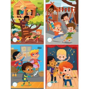 Caderno de Caligrafia Sapeca Masculino 40fls Tilibra