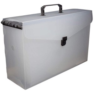 Maleta Arquivo com 6 Pastas Suspensas - Transparente 1553TR DAC