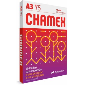 Papel Sulfite A3 Branco 75g 500 Folhas Chamex