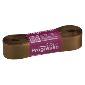 Fita de Cetim n.5 0043 - Marrom Dourado Progresso
