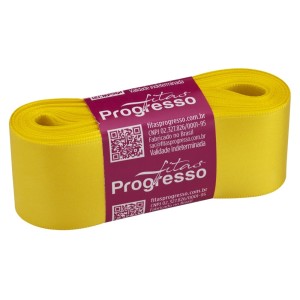 Fita de Cetim n.9 0763 - Amarelo Gema Progresso