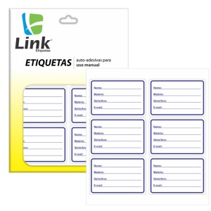 Etiqueta Adesiva Escolar - Azul c/30 Link