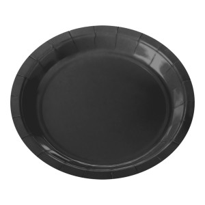 Pratos de Papel 18cm - Preto c/8 Make+