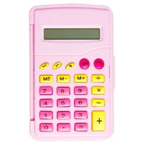 Calculadora de Bolso 8 Dígitos Flip Rosa Fluor 99325 Letron