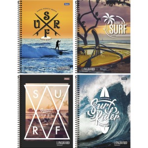 Caderno 1 Matéria Longboard 80 Folhas Foroni