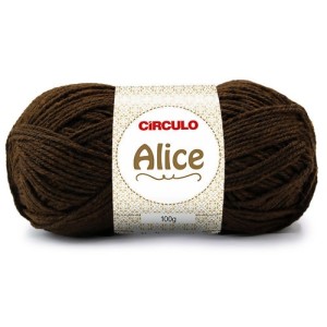Lã Alice 0850 - Chocolate 100g Circulo