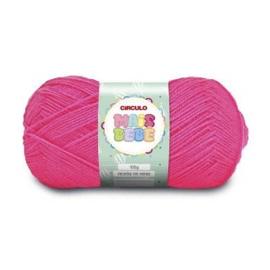 Lã Mais Bebê 6092 - Rosa Fúcsia 100g Circulo