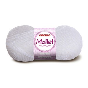 Lã Mollet 40g 0010 - Branco Circulo
