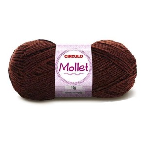 Lã Mollet 40g 0608 - Chocolate Circulo