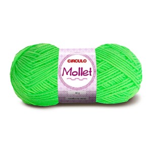 Lã Mollet 40g 0781 - Verde Neon Circulo