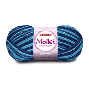 Lã Mollet 40g 9533 - Curaçau Circulo
