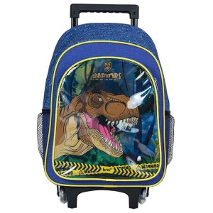 Mochila com Rodinhas Raptor Azul e Amarelo MC1004 BRW
