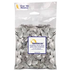 Folha Pequena Metalizada - Prata c/1000 Lantecor