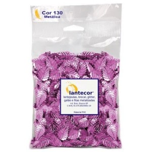 Folha Pequena Metalizada - Rosa c/1000 Lantecor