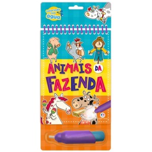 Livro Colorindo com Água - Animais da Fazenda Ciranda Cultural