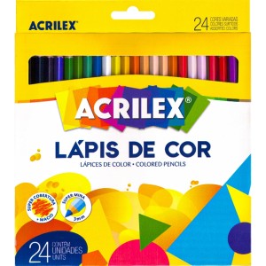 Lápis de Cor 24 Cores Hexagonal Acrilex