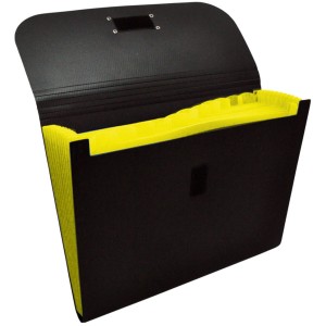 Pasta Sanfonada A4 com 12 Divisões Ecológica Amarela 658PP-AM DAC