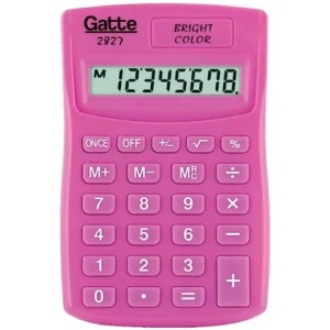Calculadora de Bolso 8 Dígitos Emborrachada Rosa 2827 Gatte