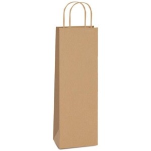 Sacola de Papel Kraft Garrafa - 35cm x 13cm x 8cm Cromus