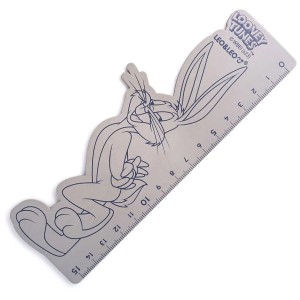 Régua 15cm Madeira Looney Tunes Leo e Leo
