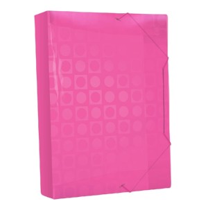 Pasta com Elástico 55mm Decorada Rosa 305RS DAC