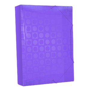 Pasta com Elástico 55mm Decorada Lilás 305LI DAC