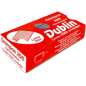 Grampo 26/6 Galvanizado c/5000 Dublin