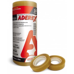 Fita Adesiva Transparente 12mm x 30m c/10 Adere