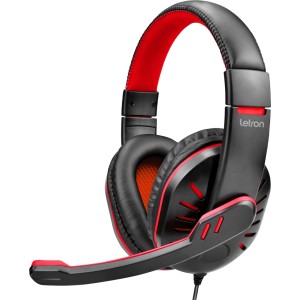 Headset Gamer Line Preto e Vermelho 74429 Letron