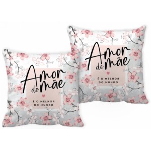 Almofada Quadrada - Amor de Mãe o Melhor Brasfoot