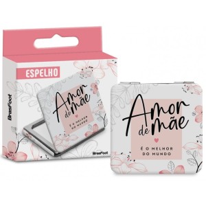 Espelho de Bolsa Individual - Amor de Mãe o Melhor Brasfoot
