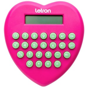 Calculadora 8 Dígitos Coração Rosa 99339 Letron