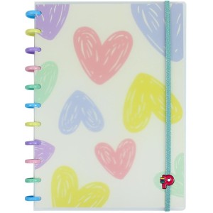 Caderno de Disco Grande Decor Flores e Amores Pop Disc
