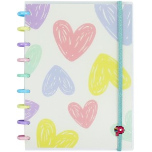 Caderno de Disco Médio Decor Flores e Amores Pop Disc