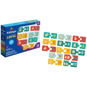 Quebra-Cabeça - Aprendendo os Números em Libras 26 Peças 1289.8 Xalingo