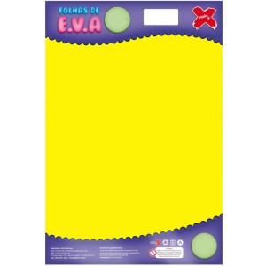 Placa de EVA Liso 40x60cm - Amarelo c/10