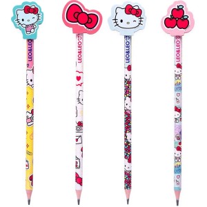 Lápis Preto N2 Hello Kitty com Ponteira HB Leo e Leo
