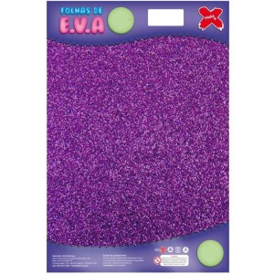 Placa de EVA com Glitter 40x60cm - Violeta c/5