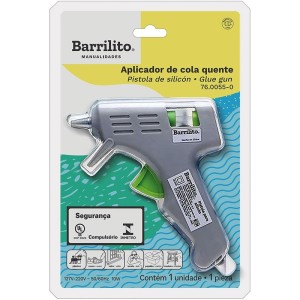 Pistola de Cola Quente Pequena Cinza Barrilito