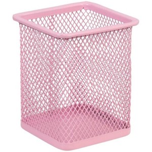 Porta Caneta Aramado Quadrado - Rosa Pastel BRW