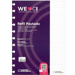 Refil Pautado para Caderno Inteligente Grande 90g 50fls CI