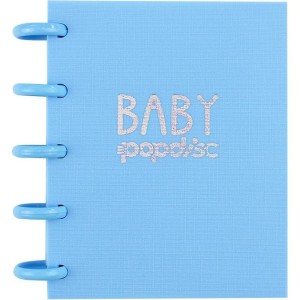 Caderno de Disco Baby Médio Azul Tutti-Frutti Pop Disc