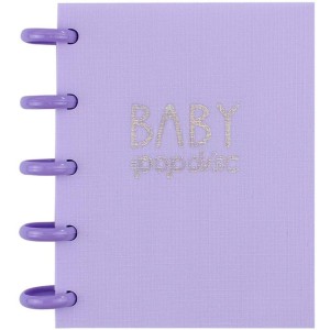 Caderno de Disco Baby Médio Lilás Marshmallow Pop Disc