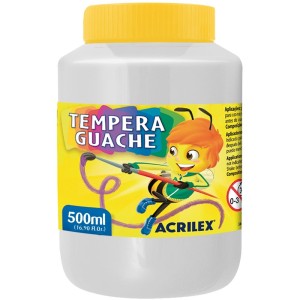 Tempera Guache 500ml - Branco 519 Acrilex