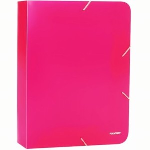 Pasta com Elástico 40mm Neon Rosa A40N-RS Plascony