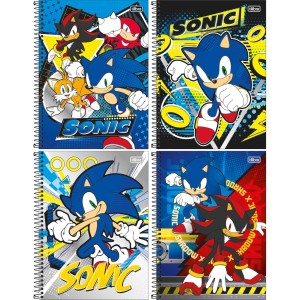 Caderno 1 Matéria Sonic 80 Folhas Tilibra