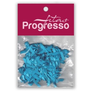 Laço de Cetim 4mm - Azul Turquesa c/50 Progresso